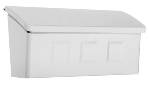 Picture of ARCHITECTURAL MAILBOXES 2689W-10 Architectural Mailboxes Wayland Galvanized Steel Wall Mount Mailbox, 2689W-10, White, Small Capacity (EA)