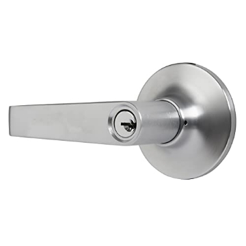 Picture of BRINKS BC40049 BRINKS Commercial - Light Duty Keyed Door Entry Lever, Satin Chrome Finish - Meets ANSI Grade 2 Standards and is ADA Compliant (EA)