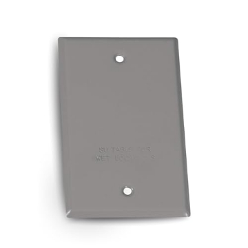 Picture of SIGMA ENGINEERED SOLUTIONS 14240 SIGMA ENGINEERED SOLUTIONS 14240 Weatherproof Outdoor Rectangular Cover Plate for Outlet Boxes, Gray, Metal, 1-Gang, 1-Pack (EA)