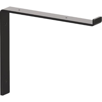 Picture of Knape & Vogt RP-201SL-10BK Shelf-Made Silverton Steel 10 in. D x 1.50 in. W x 8.313 in. H Black, 75lbs, Decorative Shelf Bracket (PK-8-EA)
