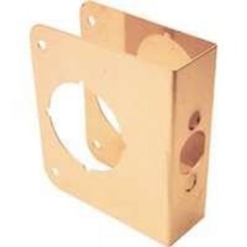 Picture of Prime U 9558 Prime-Line Lock And Door Reinforcer Entry 2-1/8" 4-5/16"W X 4-1/2" H Brass Finish Solid Brass (EA)