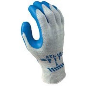Picture of ATLAS CHEMICAL CORP 300L-09.RT Atlas Glove Blue Latex Coated Palm Gloves (Large) 2 (EA)