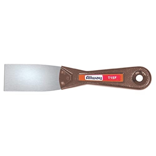 Picture of ALLWAY TOOLS INC T15F 10-Pack of 1-1/2” Allway T15F T-Series Flexible Putty Knife, All Steel (PK-10-EA)