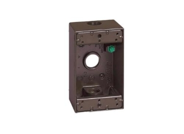 Picture of SIGMA ENGINEERED SOLUTIONS 14250BR Sigma Electric, Bronze Sigma Engineered Solutions, 14250BR 1/2-Inch 3 Hole 1-Gang Box, No Size (EA)