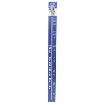 Picture of K&S 8121 K&S Precision Metals Bendable Brass Fuel Tube 8121 – 1/8" OD x 0.014" Wall x 12" Long – DIY Crafts, Plumbing, Modeling, Made in USA, 1 Tube (EA)