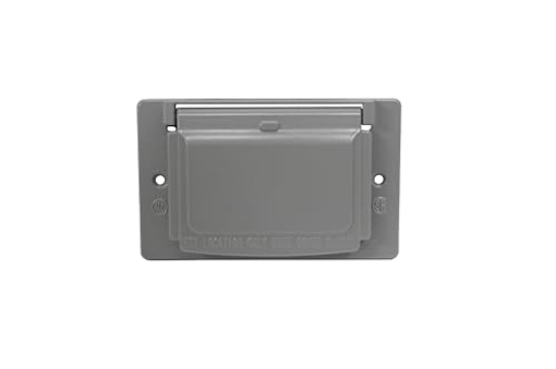 Picture of SIGMA ENGINEERED SOLUTIONS 14249 Sigma Electric 14249 Gray Sigma Horizontal Gfci Outlet Cover Wp 2-13/16 "X4-9/16 X2 Al 1 Gang Shrinkwrap, No Size (EA)