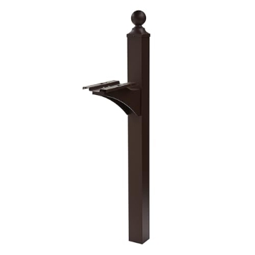 Picture of GIBRALTAR MAILBOXES LP000BZAM Architectural Mailboxes Landover Aluminum Mailbox Post, Compatibility Code A, B, C, LP000BZAM, Venetian Bronze (EA)