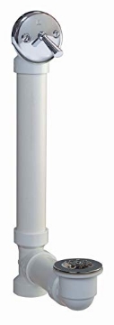 Picture of THE KEENEY MANUFACTURING COMPANY 640PVC Keeney 640PVC Trip lever Style Bath Drain Kit with Schedule 40 Tubing, Chrome (EA)