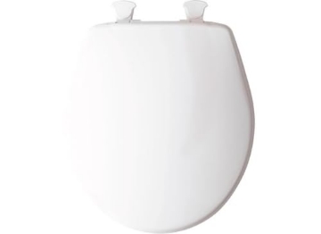 Picture of MAYFAIR BY BEMIS 88ECA 000 Mayfair by Bemis Round Plastic Toilet Seat White Never Loosens Removes for Cleaning (EA)