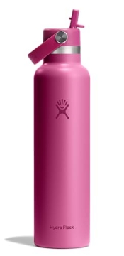 Picture of STEEL TECHNOLOGY LLC S24CFS677 Hydro Flask Water Bottle - Insulated Stainless Steel - Straw Lid, Non Spill, Leakproof 24 Oz Reef Pink (EA)