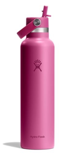 Picture of STEEL TECHNOLOGY LLC S24CFS677 Hydro Flask Water Bottle - Insulated Stainless Steel - Straw Lid, Non Spill, Leakproof 24 Oz Reef Pink (EA)
