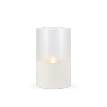Picture of EVERLASTING GLOW 45605 5-in D x 8-in H Hand Poured Wax Candle in Frosted Glass with Exclusive Illumaflame™ Glow (PK-6-EA)
