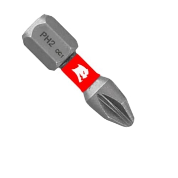 Picture of Freud Inc DPH21P2 Diablo Phillips Drive Bits with Anti-Slip Tip for Installing and Removing Fasteners - Impact Strong, 1/4" Hex Shank, PH2 Screwdriver Head, 1" Length, 2-Pack - DPH21P2 (EA)