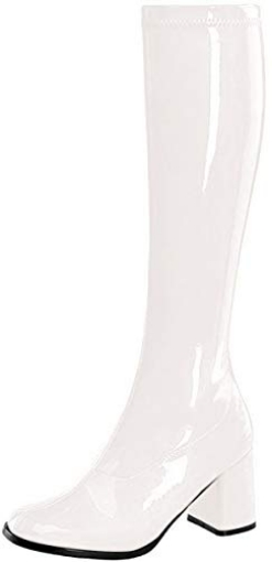 Picture of Pleaser Shoes HA93GGX8 Pleaser - Gogo (White) Adult Boots - Wide Width - 8W - White (EA)
