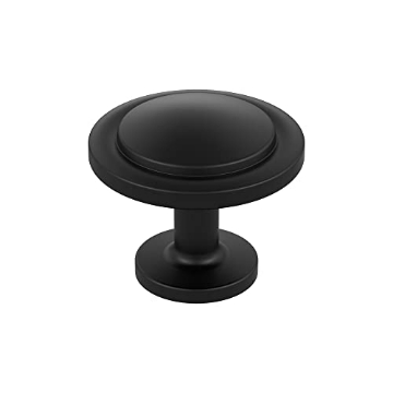 Picture of Amerock BP37025MB Miseno MCKTRK4119 Meyers 1-3/16 Inch Mushroom Cabinet Knob - Matte Black (EA)