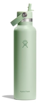 Picture of STEEL TECHNOLOGY LLC S24CFS338 Hydro Flask Water Bottle - Insulated Stainless Steel - Straw Lid, Non Spill, Leakproof 24 Oz Aloe Green (EA)