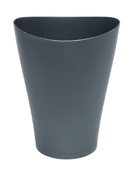 Picture of RUBBERMAID COMMERCIAL 2116757 Rubbermaid Spa Works Vanity Wastebasket Home/Bathroom/Office Use Small 2.25 Gallon Plastic Gunmetal Blue Home/Kitchen/Garage/Apartment/Office (EA)