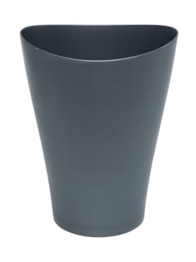 Picture of RUBBERMAID COMMERCIAL 2116757 Rubbermaid Spa Works Vanity Wastebasket Home/Bathroom/Office Use Small 2.25 Gallon Plastic Gunmetal Blue Home/Kitchen/Garage/Apartment/Office (EA)