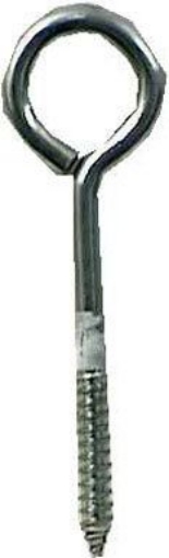 Picture of ACE TRADING - BH 10 02-3463-265 ACE Hampton 7/16 in. x 6 in. L Zinc-Plated Steel Lag Thread Eyebolt Nut Included (PK-10-EA)