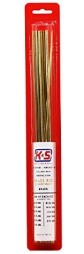 Picture of K&S 3405 K&S Precision Metals Round Brass Rod Assortment 3405 – 11 Rods, .02" to 3/16" OD, 12" Length - DIY Crafts, Jewelry, Sculptures, Made in USA (EA)