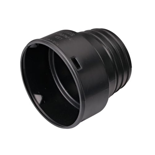 Picture of Nds 451 NDS 451 HDPE Corrugated Adapter, 4-Inch, for Spigot X 4 inch Corrugated Hub Connections, for use with 4 inch Drain Pipes & Fittings, Black (EA)