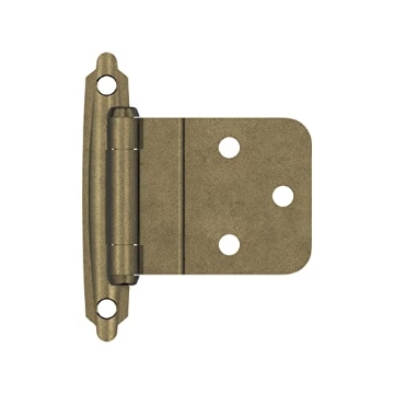 Picture of Amerock BPR3428BB Amerock BPR3428BB | Cabinet Hinge | 3/8 in (10 mm) Inset Self Closing Face Mount | Burnished Brass | Kitchen Cabinet Door Hinge | 1 Pair/2 Pack | Functional Hardware (EA)