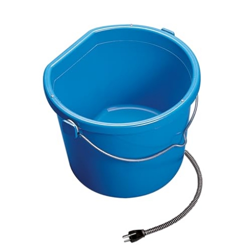Picture of API 20FB API® Heated Bucket | Heated Flat Back Bucket | Water Pail with Warmer for Cattle, Livestock, and Horses | Winter No Freeze Tub (20 Quart, 1 Count) (EA)