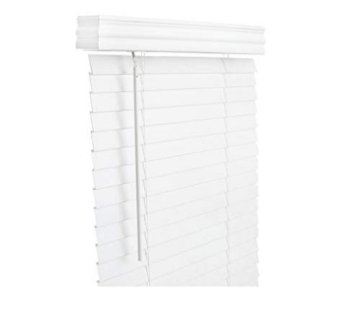 Picture of Living Accents FAX2460WH Living Accents Faux Wood 2 in. Blinds 24 in. W x 60 in. H White Cordless (EA)