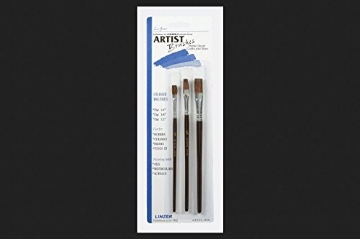 Picture of Linzer A353 Linzer 1/4, 3/8, and 1/2 in. W Flat Ox Hair Artist Paint Brush Set (PK-12-EA)