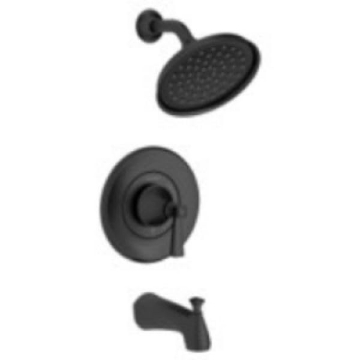 Picture of American Standard 1013932430 Glenmere Tub & Shower Trim Kit with Water-Saving Showerhead Matte Black (PK-2-EA)