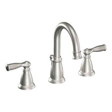 Picture of Moen WS84924SRN Moen WS84924SRN Two-Handle High Arc Bathroom Faucet, Spot Resist Brushed Nickel (EA)