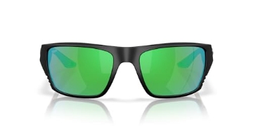 Picture of COSTA 06S911891180859 Costa Del Mar Finlet Sunglasses, Matte Black/Green Mirrored Polarized 580P, 59 mm (EA)