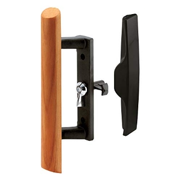 Picture of Prime C 1095 Prime-Line 141866 Sliding Glass Door Handle Set, 3-1/2 In., Diecast and Wood, Black, Hook Style, Internal Lock (Single Pack) (EA)