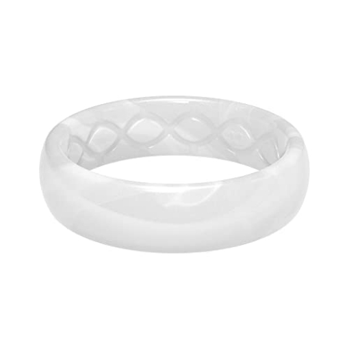 Picture of GROOVEVENTURES LLC R1-113-08 Groove Life Metallic Thin Pearl Ring - Breathable Silicone Wedding Rings for Women, Lifetime Coverage, Unique Design, Comfort Fit Ring - Size 8 (EA)