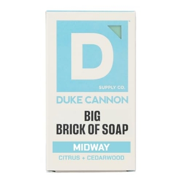 Picture of DUKE CANNON - BSBA-MDWY10 Duke Cannon Supply Co. Extra Large Bar Soap - Men's Natural Soap with Masculine Scents - Citrus + Cederwood - Made in the USA with domestic & globally sourced material - All Skin Types - Midway,10 oz (EA)