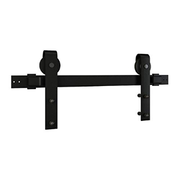 Picture of National/Spectrum Brands N700-005 National Hardware N700-005 Interior Sliding Barn Door Hardware One Piece Designer Kit with Soft Close, 72 in, Matte Black (EA)