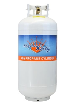 Picture of FLAME KING YSN401 Flame King YSN401 Steel Propane Tank Cylinder With Overflow Protection Device Valve, 40 Lb, White (EA)