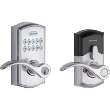 Picture of Kwikset 99550-001 Kwikset SmartCode 955 Pembroke Light Commercial 10-Button Keypad Electronic Lever, Featuring Convenient Keyless Entry, 3-Year Battery Life and High Traffic Durability Satin Chrome (EA)