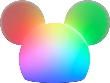 Picture of Disney Software 66944 Disney Mickey Mouse Squishy Light, Color Changing, Night Light for Kids, USB Lamp, Battery Operated, Dimmable, Ideal for Bedroom, Playroom, Living Room, and More, 66944 (EA)