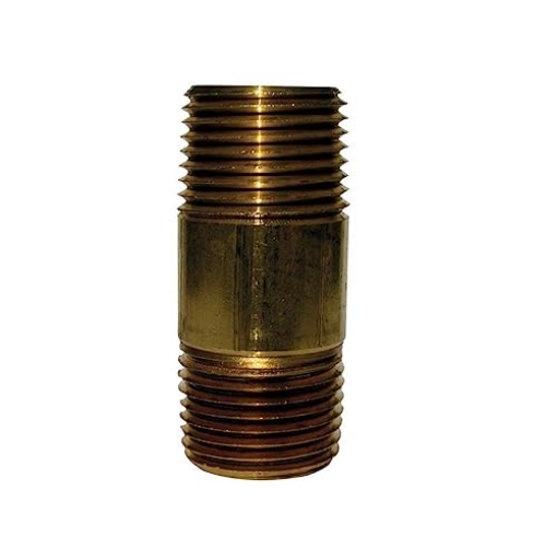 Picture of ACE TRADING - ZW 6JC126300201051 HOMEPLUS+ 3/4 in. MPT X 3/4 in. D MPT Red Brass Nipple 3-1/2 in. L (PK-5-EA)