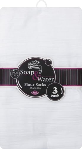 Picture of RITZ 10022 Ritz White Cotton Flour Sack Towel 3 pk (PK-3-EA)
