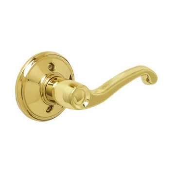 Picture of Ingersoll Rand F170VFLA605RH SCHLAGE Flair Right Handed Lever Non-Turning Lock, Bright Brass (F170 V FLA 605 RH) (EA)