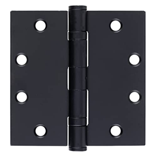 Picture of BRINKS COMMERCIAL BC41018 BRINKS Commercial - 4 1/2" Ball Bearing Door Hinge, Matte Black Finish - Smooth Opening and Closing for Light to Medium Weight Doors (EA)