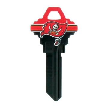Picture of HILLMAN 89597 Hillman Tampa Bay Buccaneers Painted Key House/Office Universal Key Blank Single sided - Total Qty: 66 (PK-6-EA)