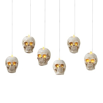Picture of GERSON COMPANY/GIL DIVISION 2589870 The Gerson Companies HALLOWN Hang Skull 6PCS (EA)