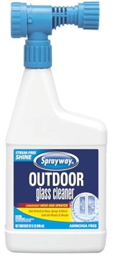 Picture of Sprayway Inc SW5033R Sprayway Outdoor Glass Cleaner, 32oz | Streak-Free Shine, Foaming Action | Ideal for Windows, Patio Doors, and Outdoor Glass Surfaces (PK-6-EA)