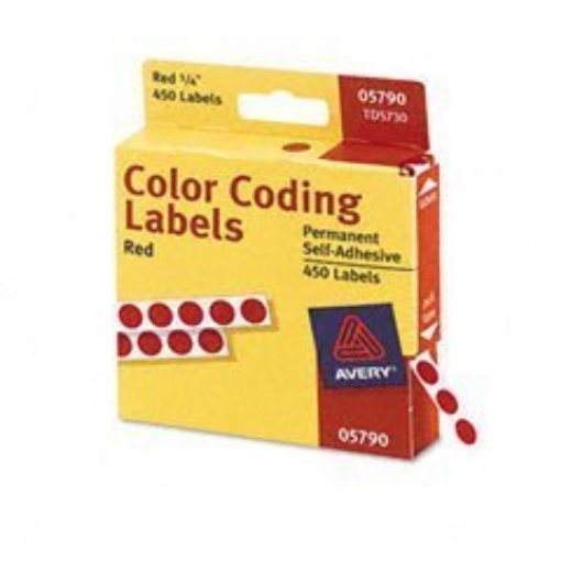 Picture of Avery Dennison 05790 COLOR LABEL DOTS RED (Pkg of 6) (PK-450-EA)