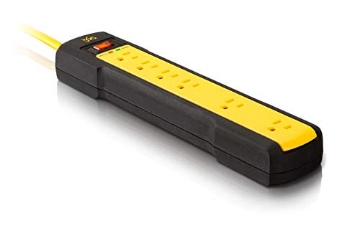 Picture of 360 Electrical 36003 360 Electrical 36003 Pro Heavy Duty Surge Strip with Hexacore, Black/Yellow (EA)