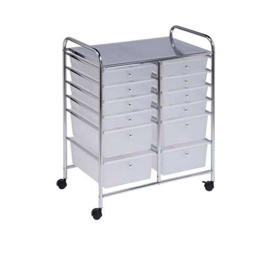 Picture of Honey Can Do CRT-09176 Honey-Can-Do Rolling Storage Cart and Organizer with 12 Plastic Drawers (EA)