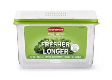 Picture of RUBBERMAID COMMERCIAL 2114818 Rubbermaid FreshWorks Saver, Large Produce Storage Container, 18.1-Cup, Clear (EA)